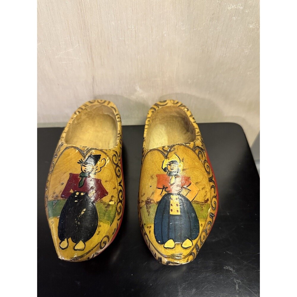 Vintage Child Size Clog Shoes Wall Decoration Made Holland
